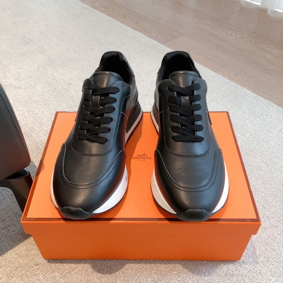 GIÀY HERMES BOUNCING SNEAKER LOW SPORTS SUEDE BLACK
