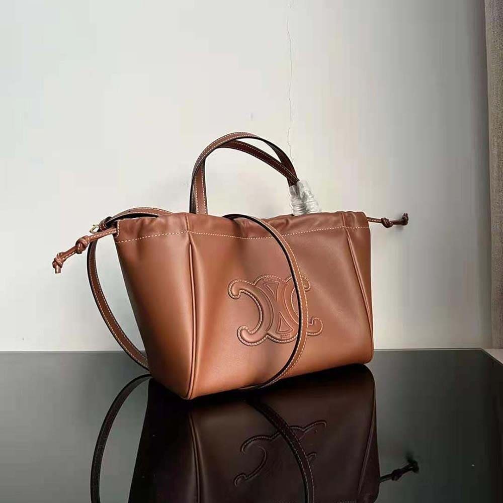 TÚI Celine Women Small Cabas Drawstring Cuir Triomphe in Smooth Calfskin