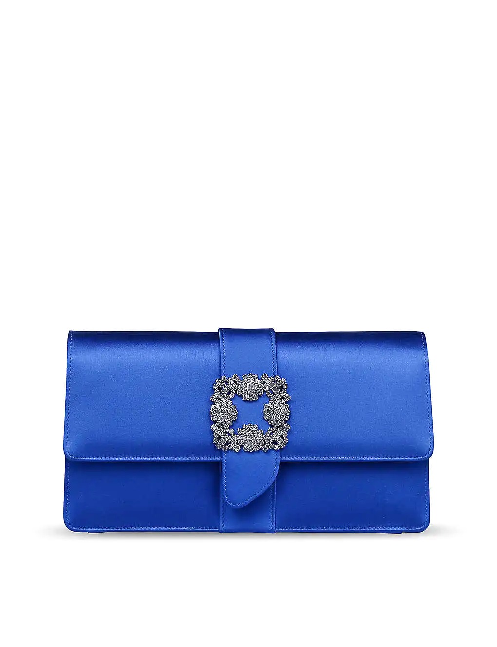 TÚI MANOLO BLAHNIK Capri crystal-embellished satin clutch