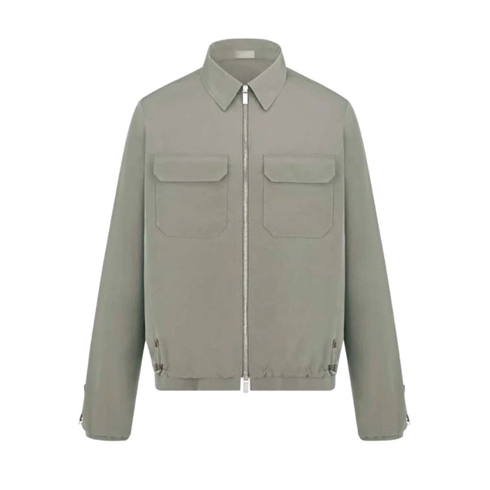 ÁO Dior Men Zipped Blouson Black Technical Cotton Ripstop