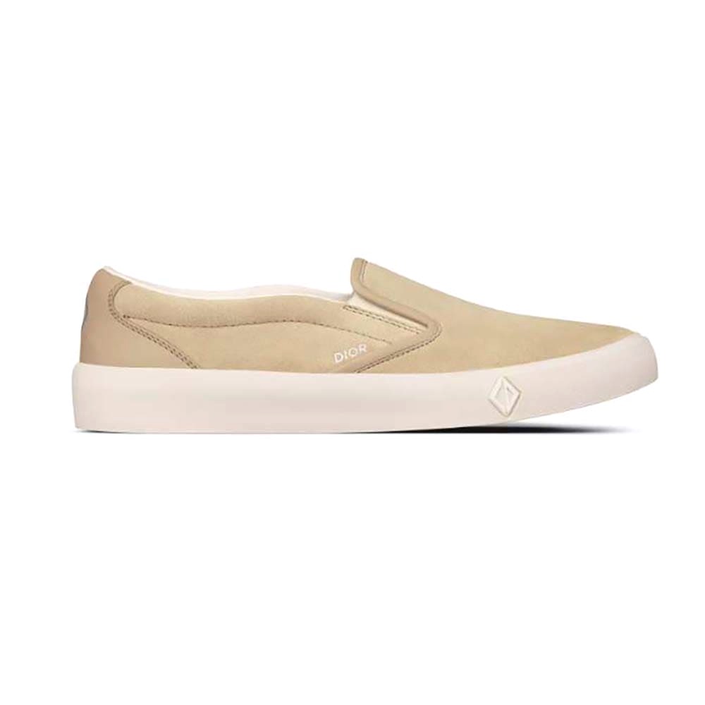 GIÀY DIOR B101 Slip-on Sneaker Beige Suede and Smooth Calfskin
