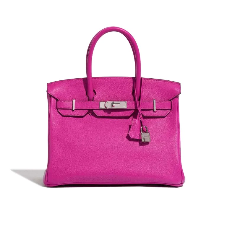 TÚI Hermès Birkin 30 Clemence Magnolia Silver Buckle khóa trắng