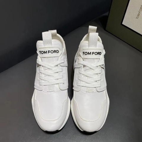 GIÀY TOM FORD TF WHITE LEATHER SNEAKER SHOES AAA
