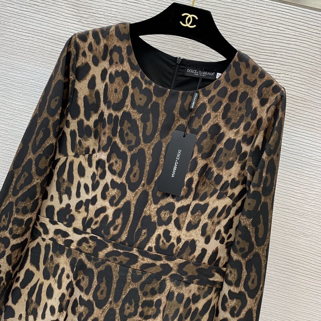 VÁY DOLCE & GABBANA Leopard Print Party Long Dress High Classy