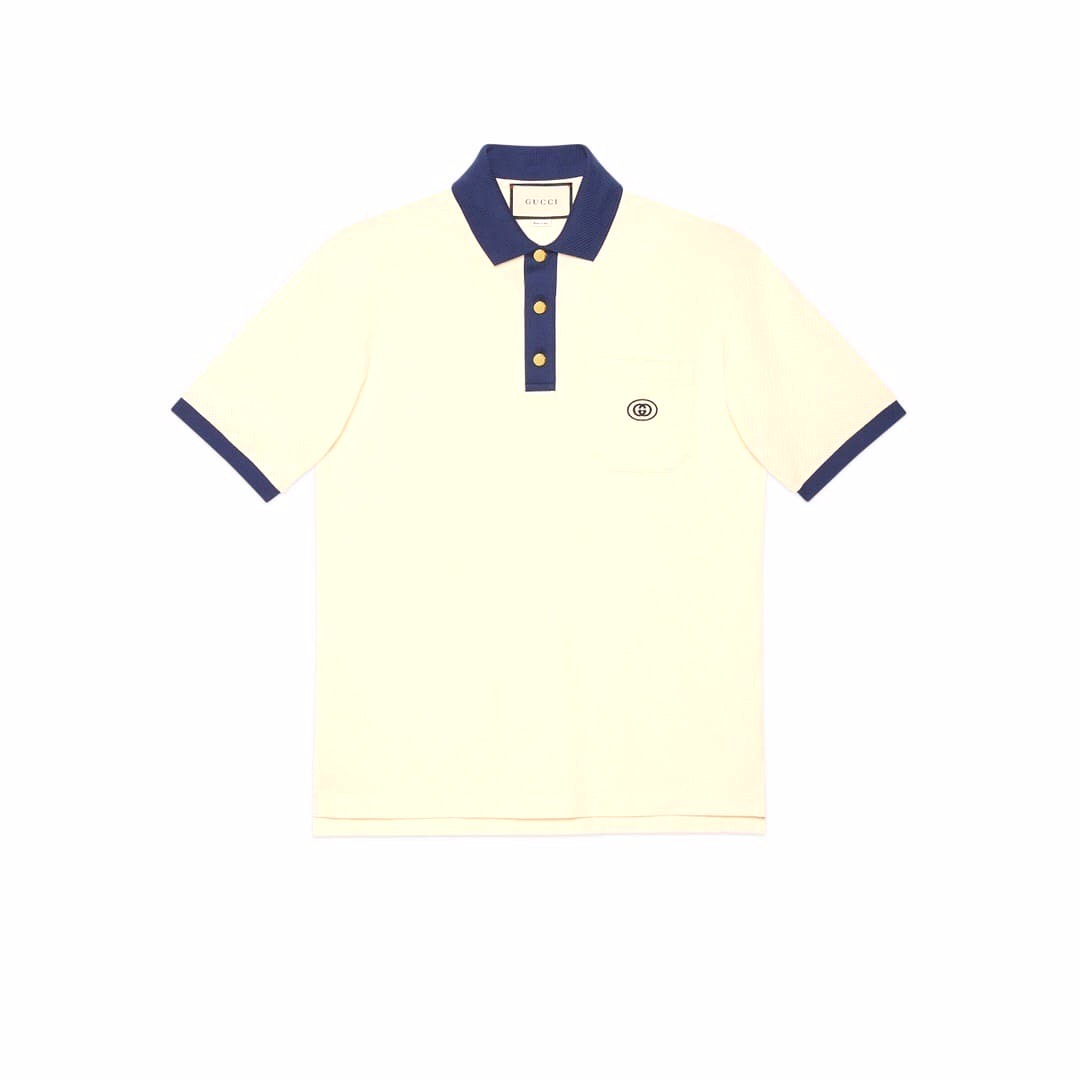 ÁO GUCCI GG POLO SHIRT MÀU TRẮNG UNISEX