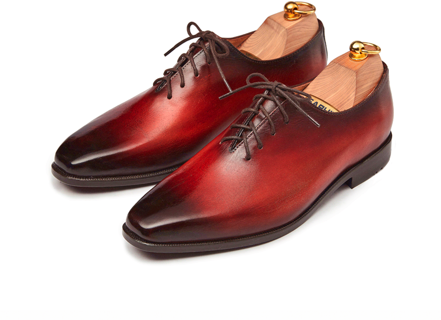 HENDERSON SHOES PERSONALIZATION DEEP RED PAINTING HANDCRAFTED SHOES