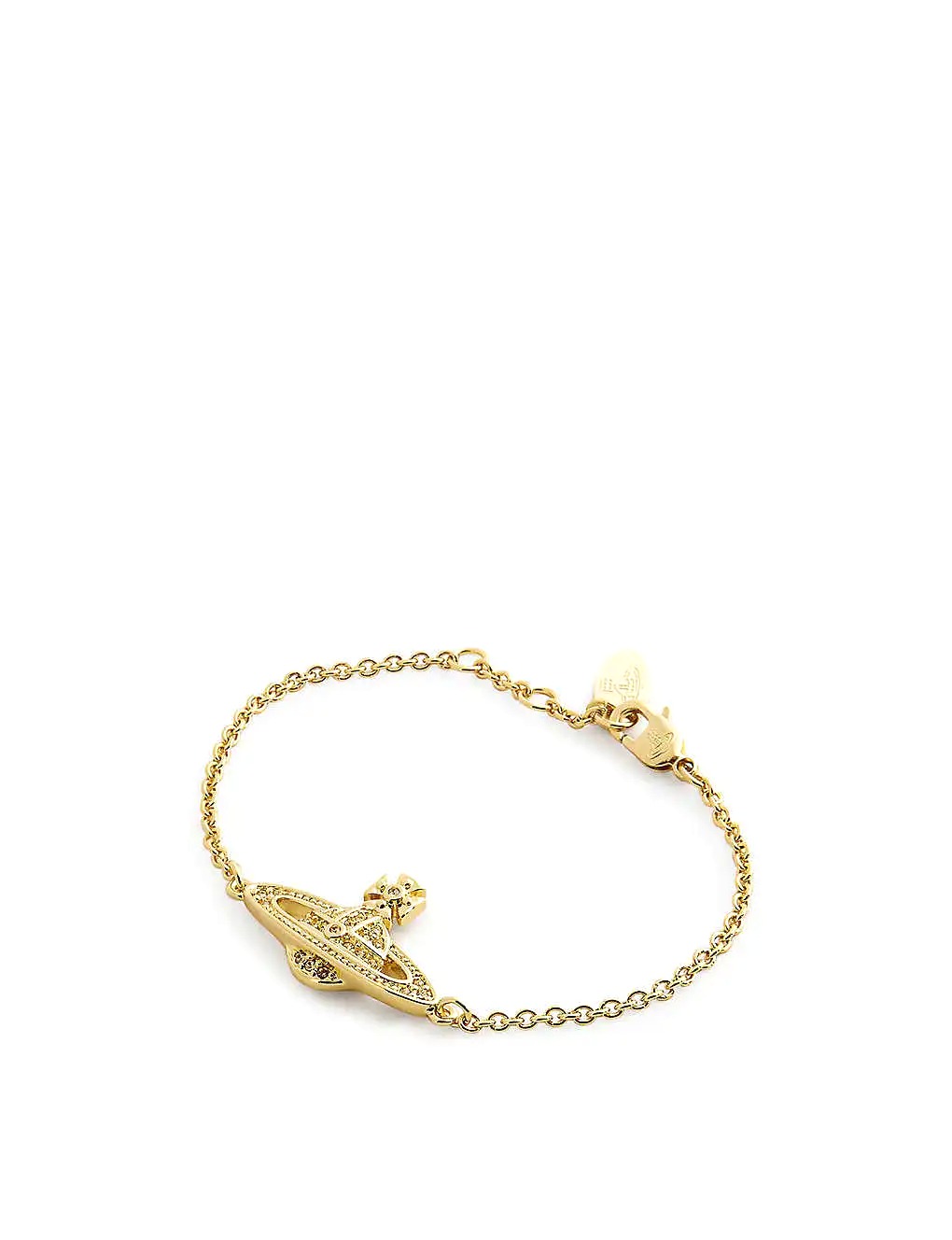 DÂY VIVIENNE WESTWOOD JEWELLERY Mini Bas Relief gold-toned brass and crystal bracelet