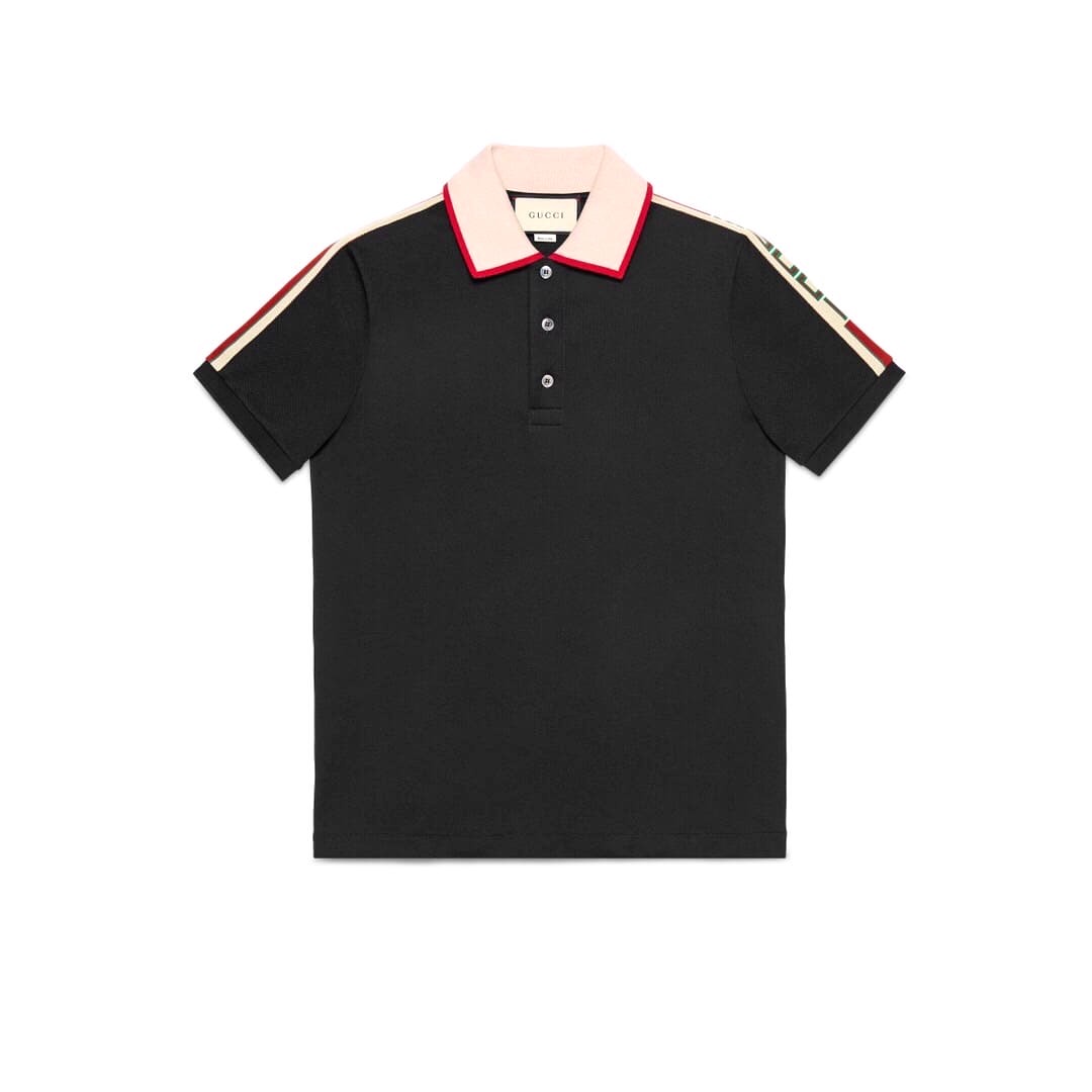 ÁO GUCCI GG POLO SHIRT MÀU ĐEN UNISEX