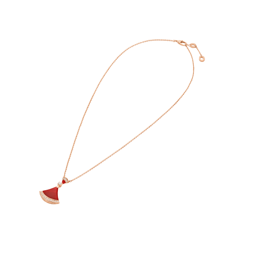 DÂY CHUYỀN BULGARI DIVAS’ DREAM DIAMOND CARNELIAN ELEMENT 18K ROSE GOLD