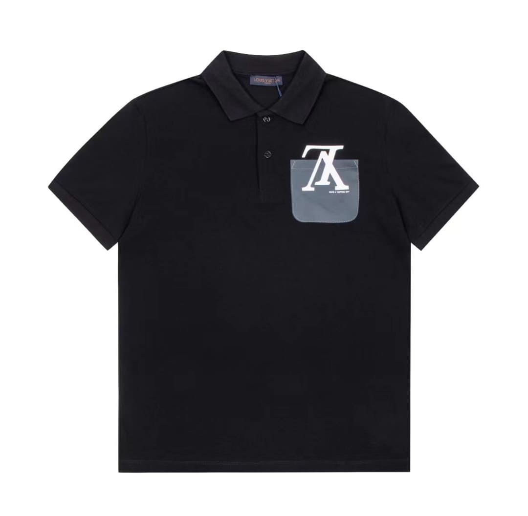 ÁO LOUIS VUITTON POLO SHIRT MÀU ĐEN UNISEX