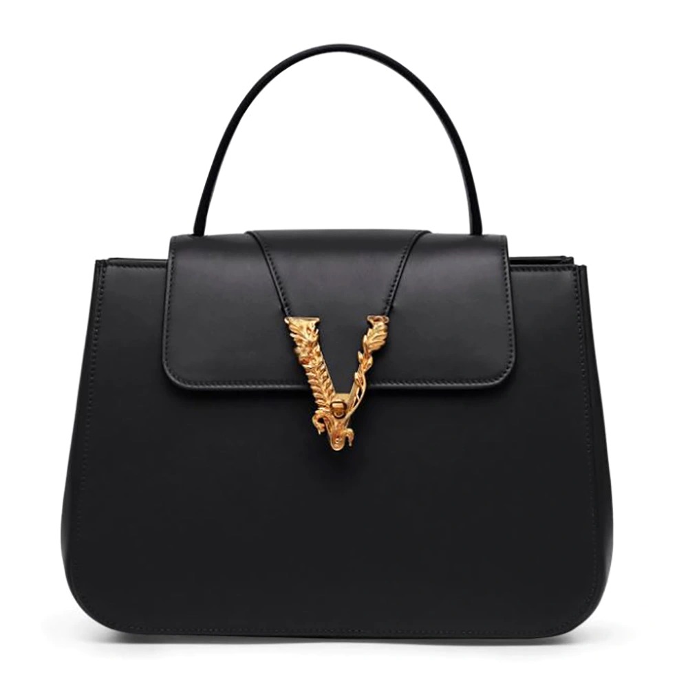 TÚI Versace Women Virtus Top Handle Bag in Calfskin Leather