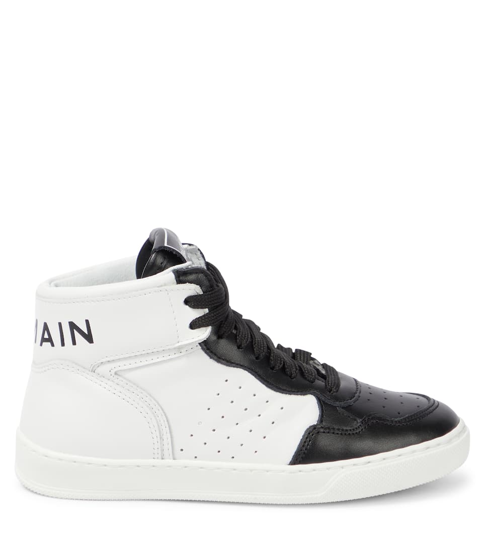 GIÀY BALMAIN KIDS Leather high-top sneakers