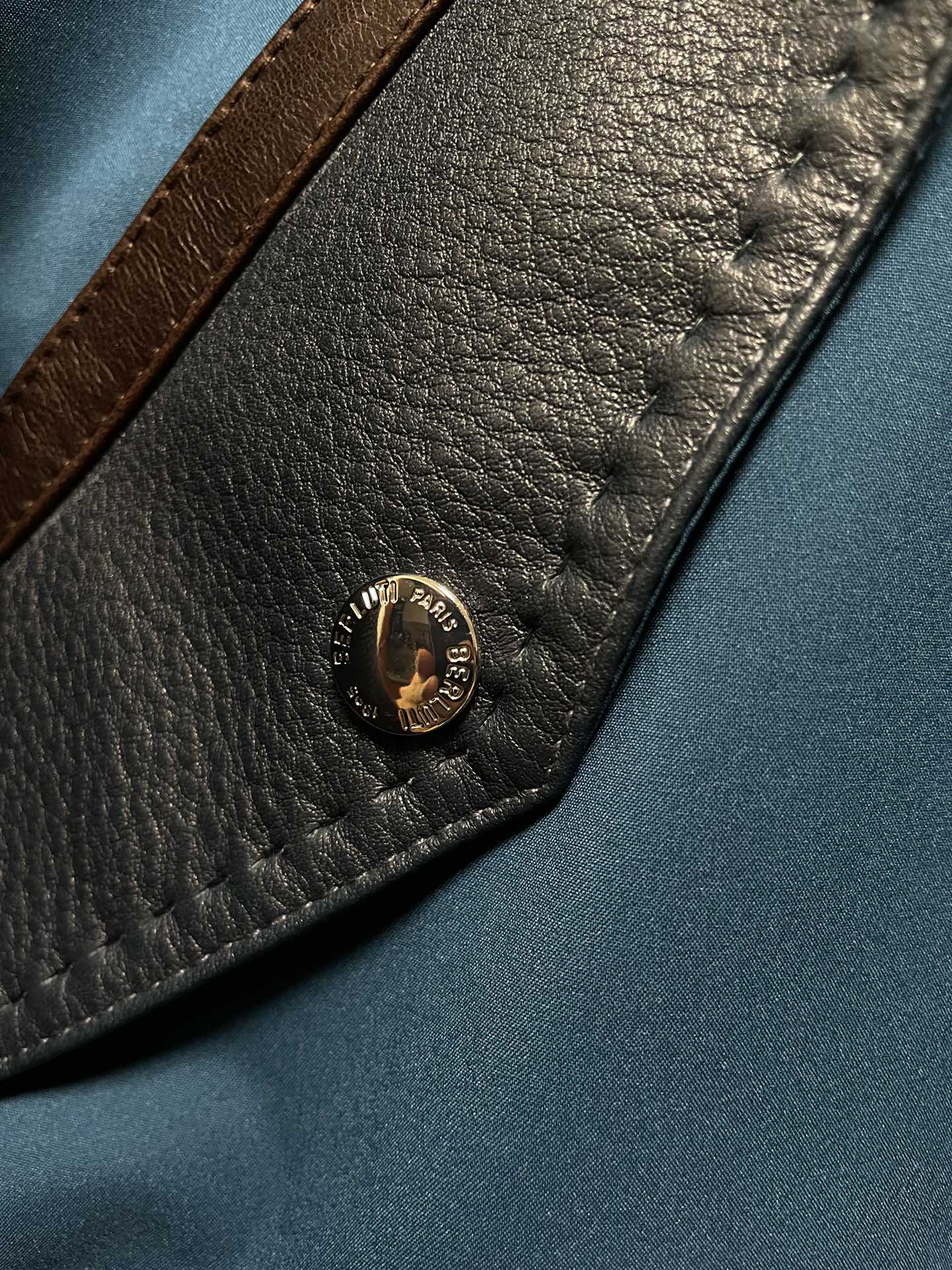 ÁO BERLUTI BOMBER LEATHER JACKET