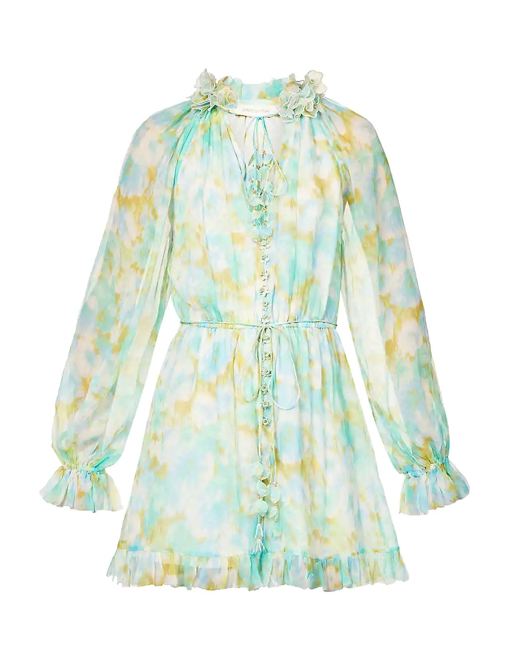VÁY ZIMMERMANN High Tide abstract-print silk playsuit