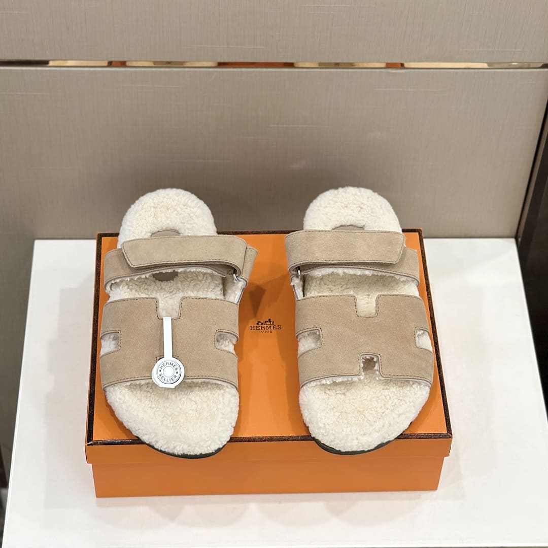 DÉP HERMES CHYPRE FUR SANDAL AAA