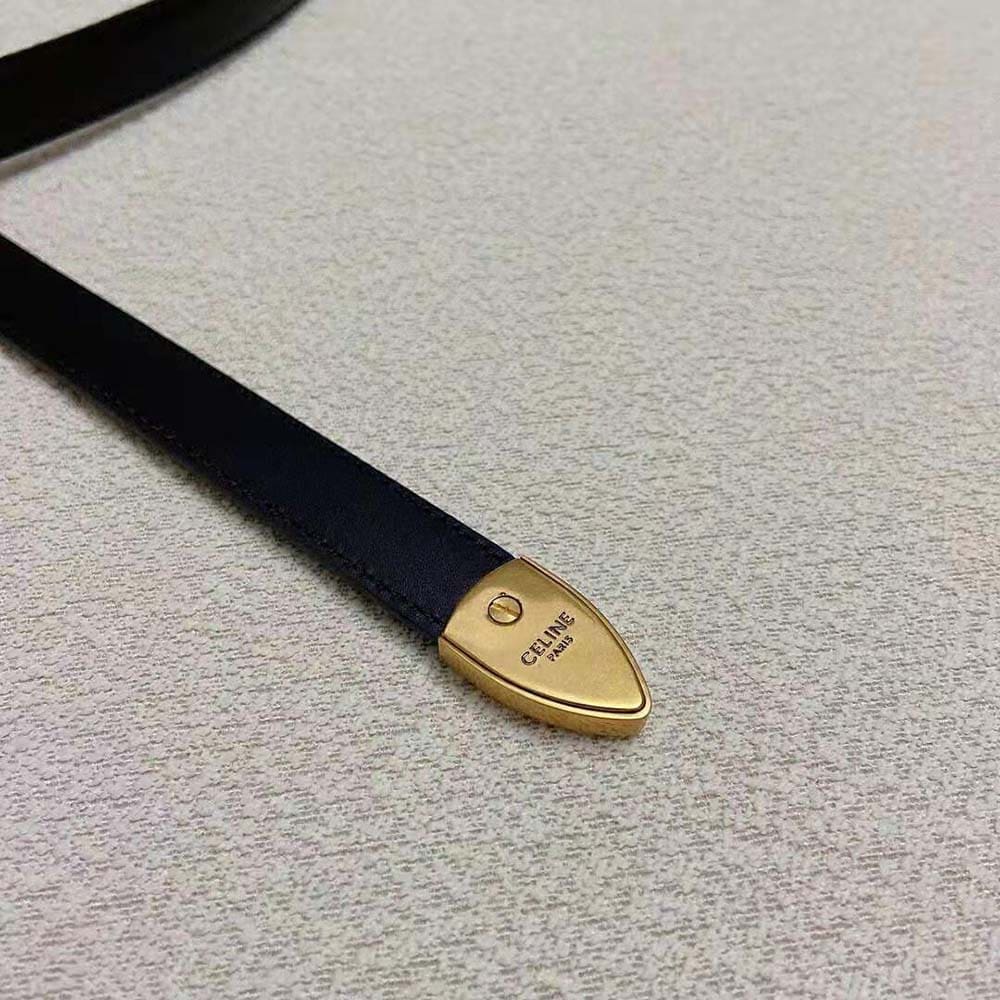 DÂY LƯNG Celine Women Medium Western Belt in Smooth Calfskin-Gold