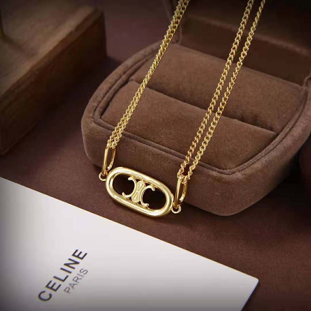 Vòng cổ Celine Maillon Triomphe Necklace in Gold Brass