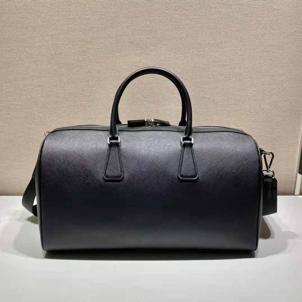 TÚI PRADA Elegant Duffle Bag in Saffiano Leather Travel Bag-Black