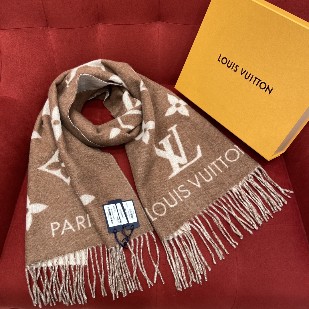 KHĂN Louis Vuitton Double-sided cashmere Scarf