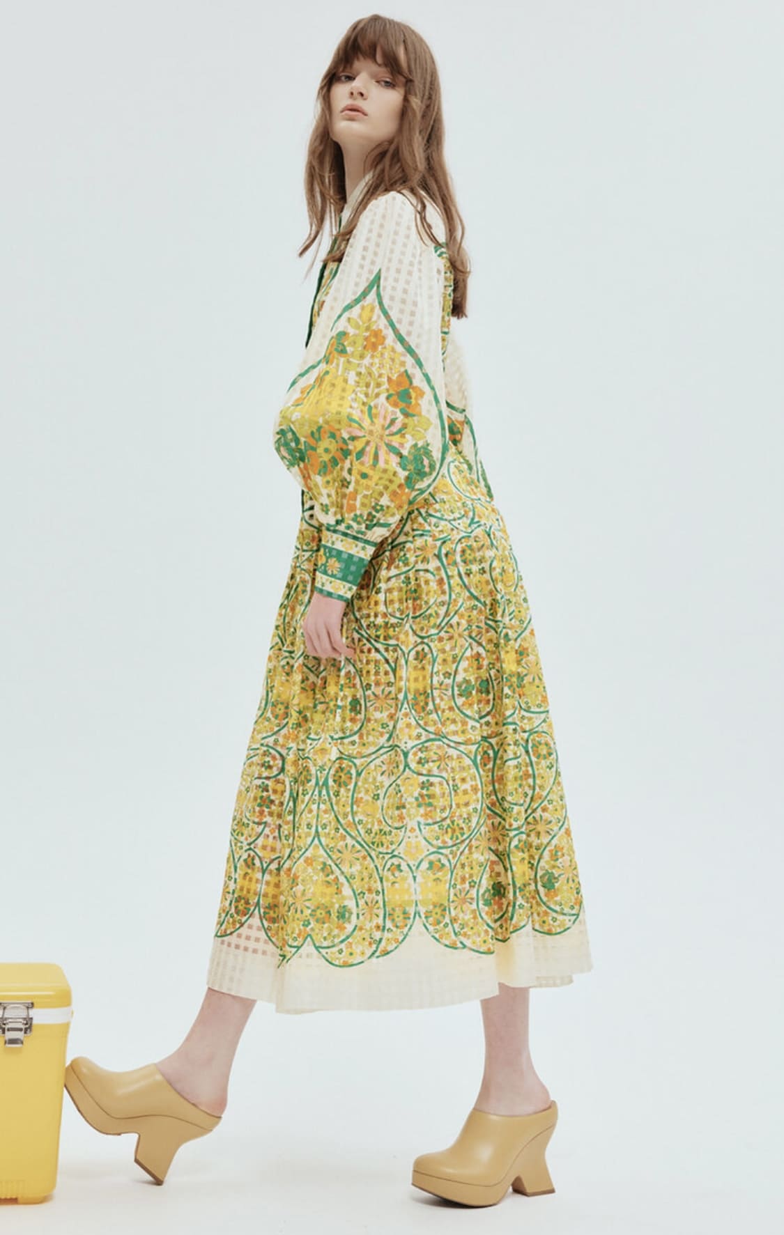 VÁY ALEMAIS HỌA TIẾT KẺ SỌC IN SILK High Classy