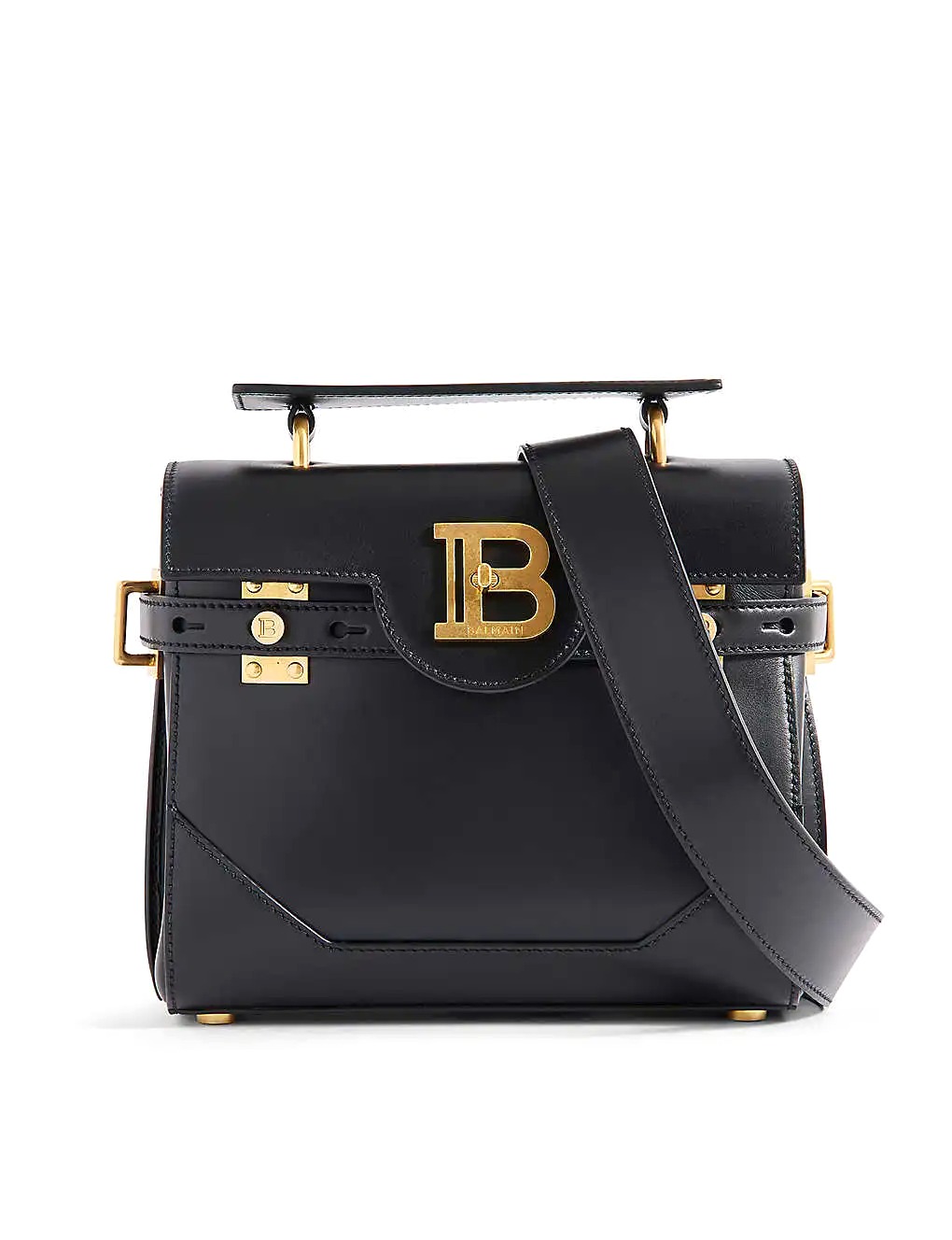 TÚI BALMAIN B-Buzz 23 branded-hardware leather top-handle bag