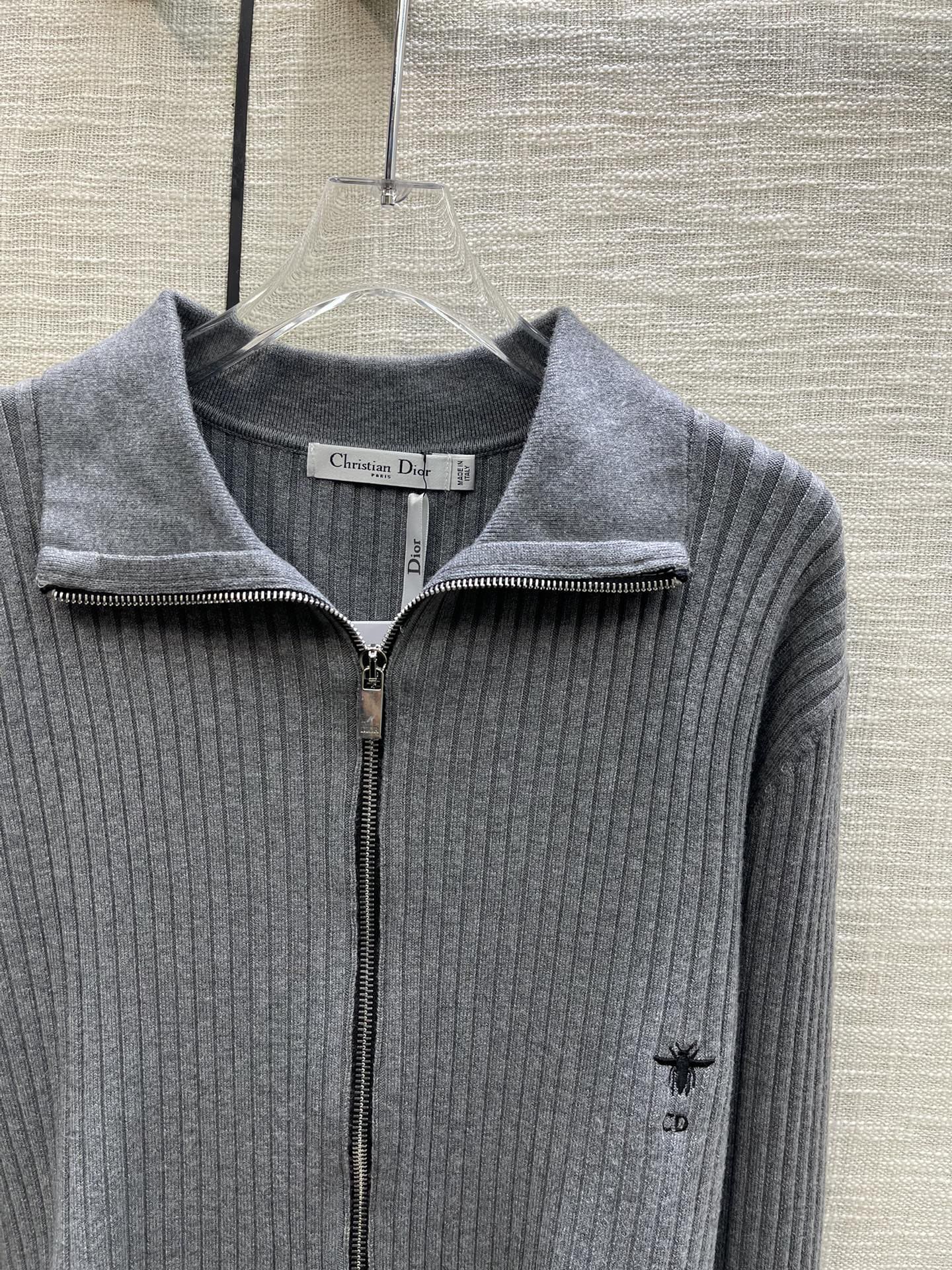 ÁO DIOR Cardigan Gray Sweater