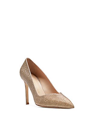GIÀY STUART WEITZMAN AVA SLINGBACK GOLD PUMP
