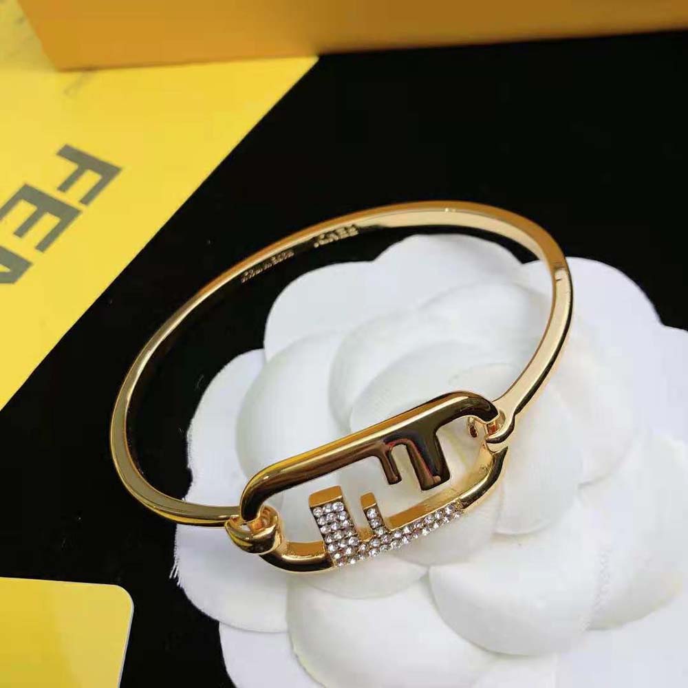 Vòng tay Fendi Women O Lock Bracelet Gold-Colored Bracelet