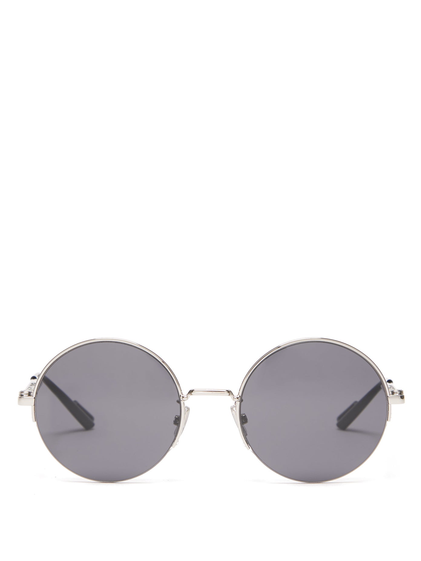 DIOR HOMME SUNGLASSES Half-rim round metal sunglasses