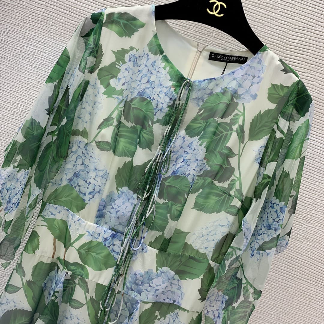 VÁY DOLCE & GABBANA Flower Tropical Party Long Dress High Classy