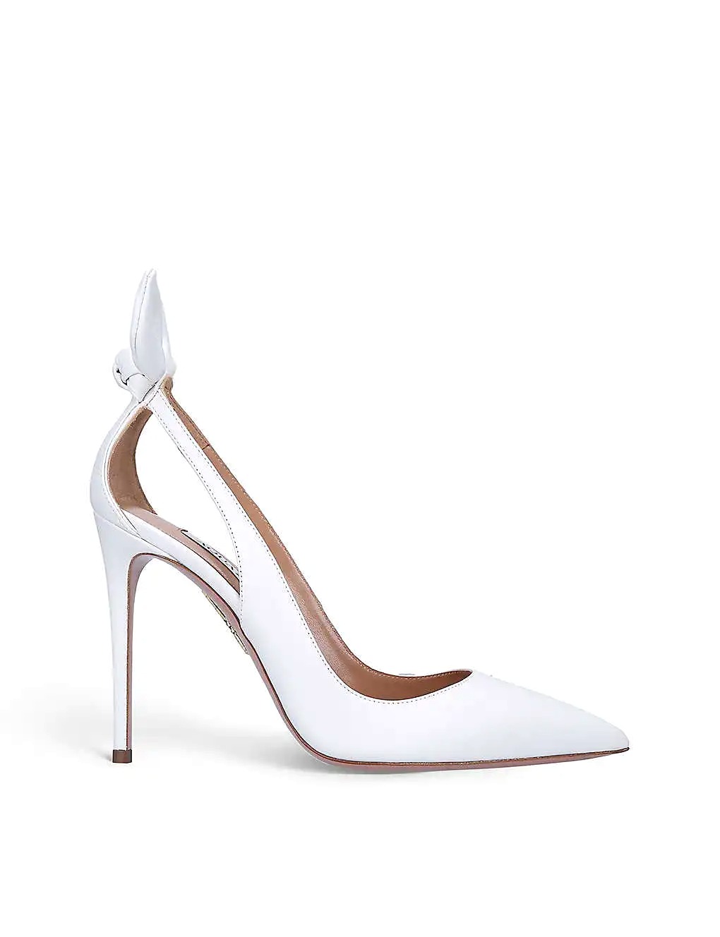 GIÀY AQUAZZURA Bow Tie panelled leather courts