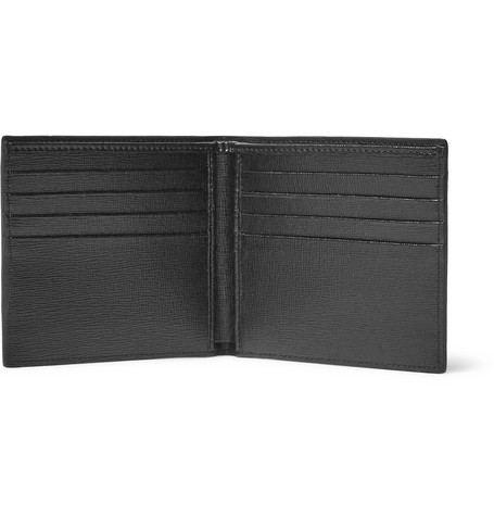 VÍ DA OFF-WHITE Striped Cross-Grain Leather Billfold Wallet