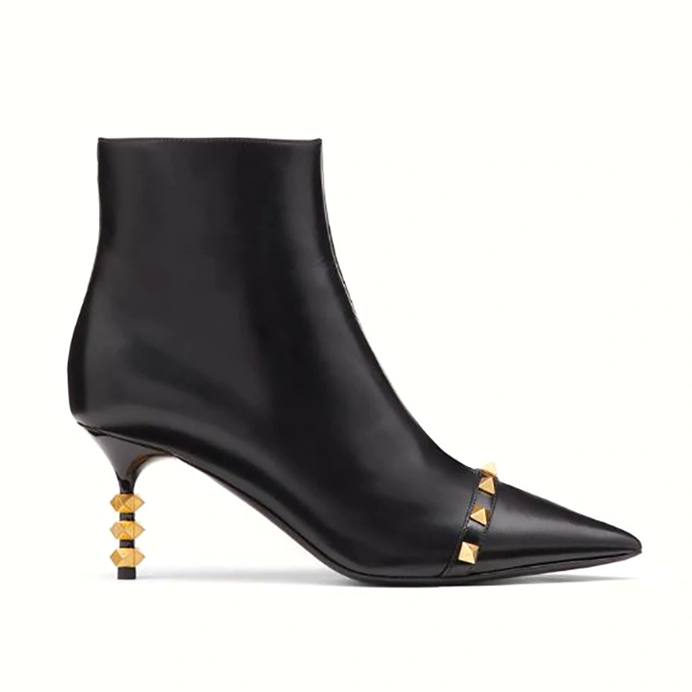 Giày Valentino Women Rockstud Kidskin Ankle Boot with Sculpted Heel 70 mm