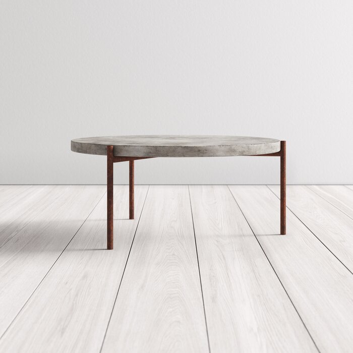 BÀN TRÀ PHÒNG KHÁCH LENO ROUND COFFEE TABLE XI MĂNG
