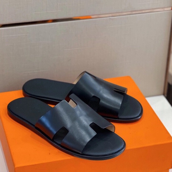 DÉP HERMES IZMIR MATTE BLACK SANDAL AAA
