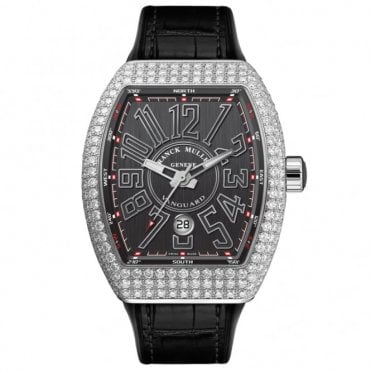 FRANCK MULLER V45 VANGUARD YACHTING WHITE GOLD, CASE & NUMERALS