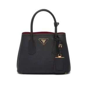 TÚI Prada Women Double Saffiano Leather Mini Bag-Black