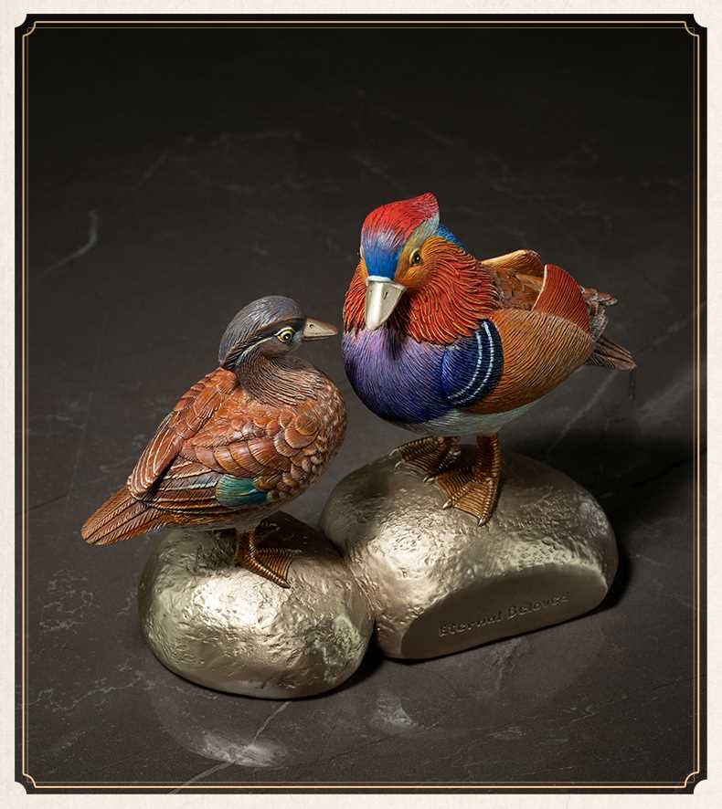 Cặp vịt uyên ương đồng nguyên chất