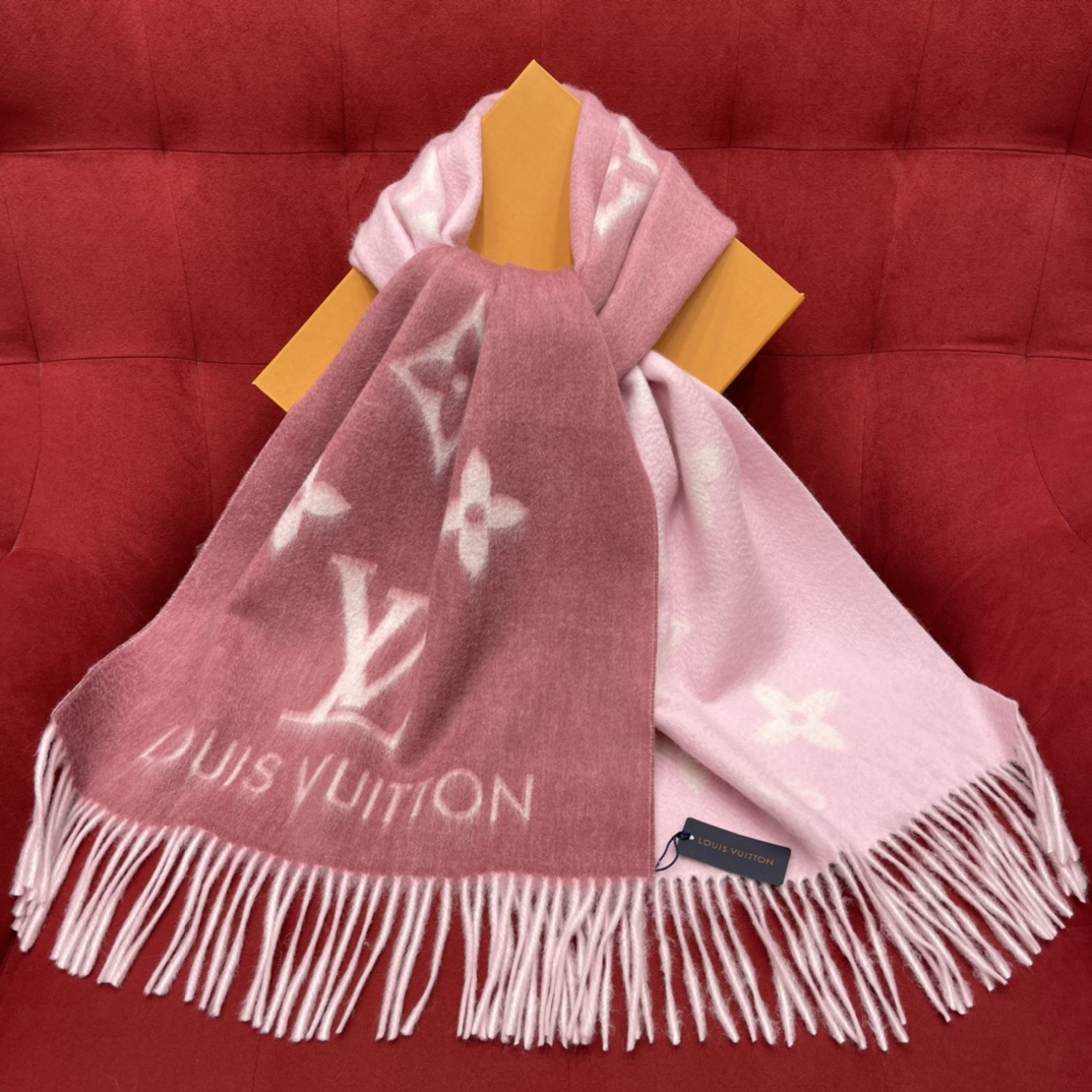 KHĂN Louis Vuitton Double-sided cashmere Scarf