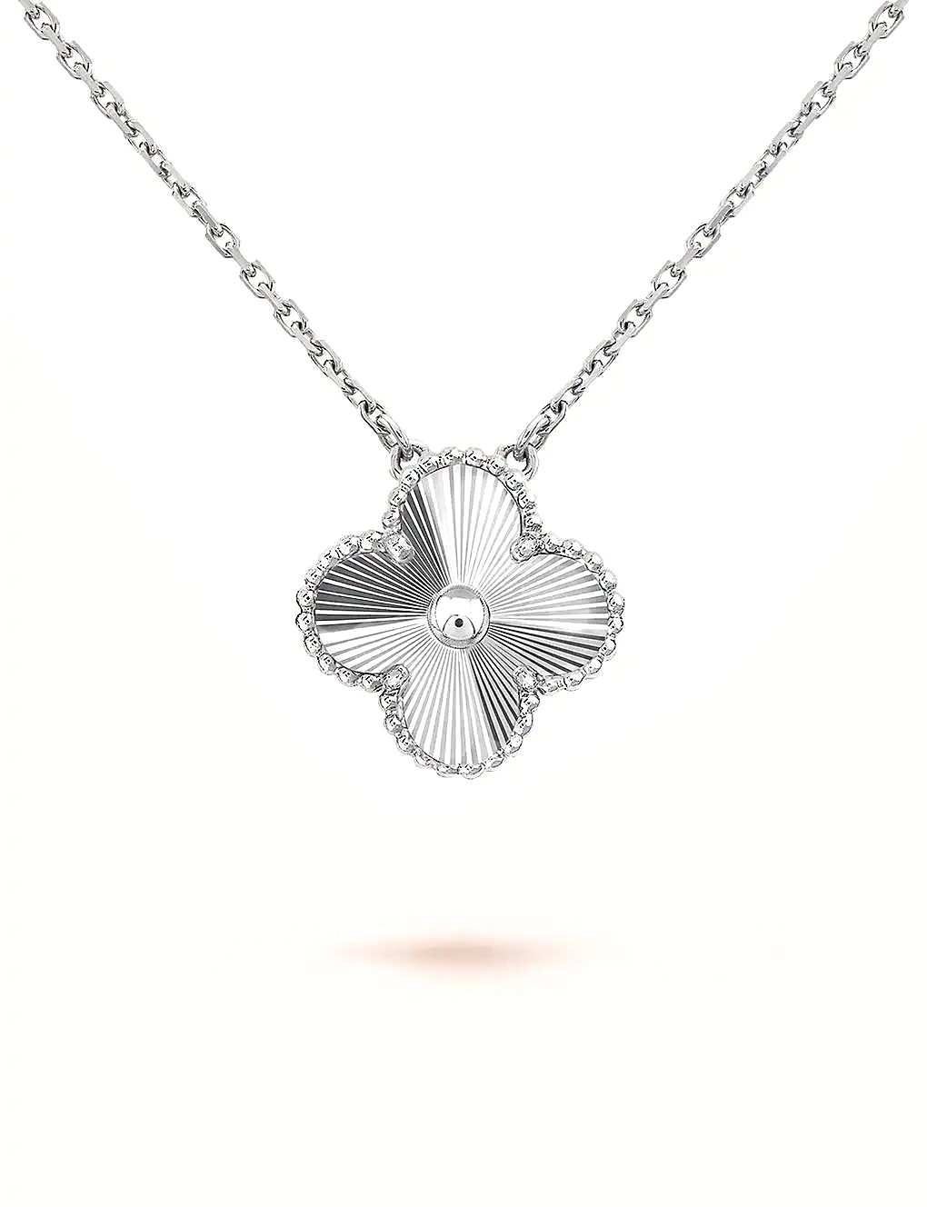 Dây chuyền VAN CLEEF ARPELS Vintage Alhambra 18ct white-gold pendant 18K GOLD