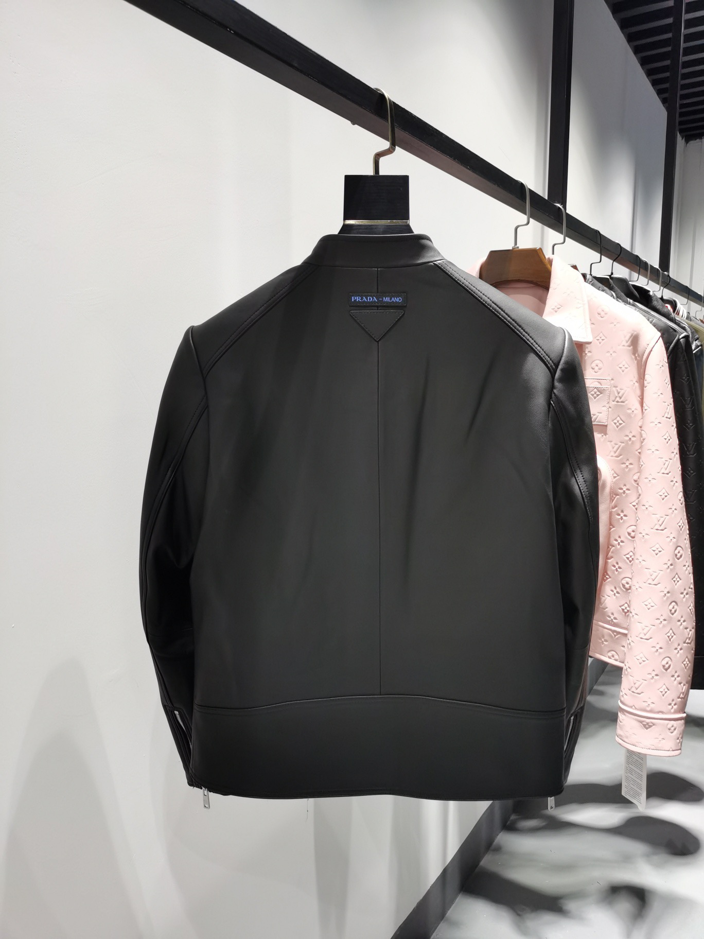 ÁO PRADA MILANO LEATHER JACKET