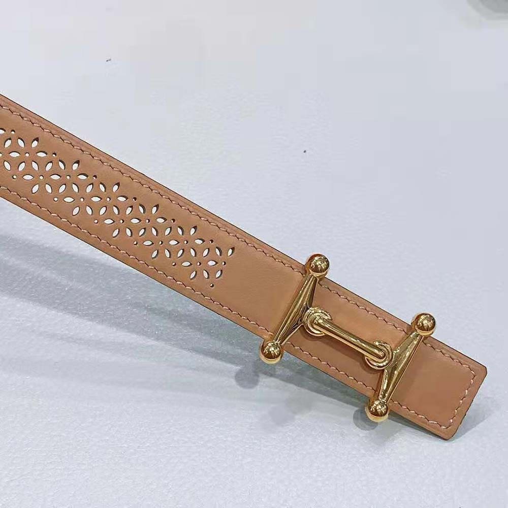 DÂY LƯNG Hermes Women Mors H Belt Buckle & Reversible Leather Strap 24 mm-Green