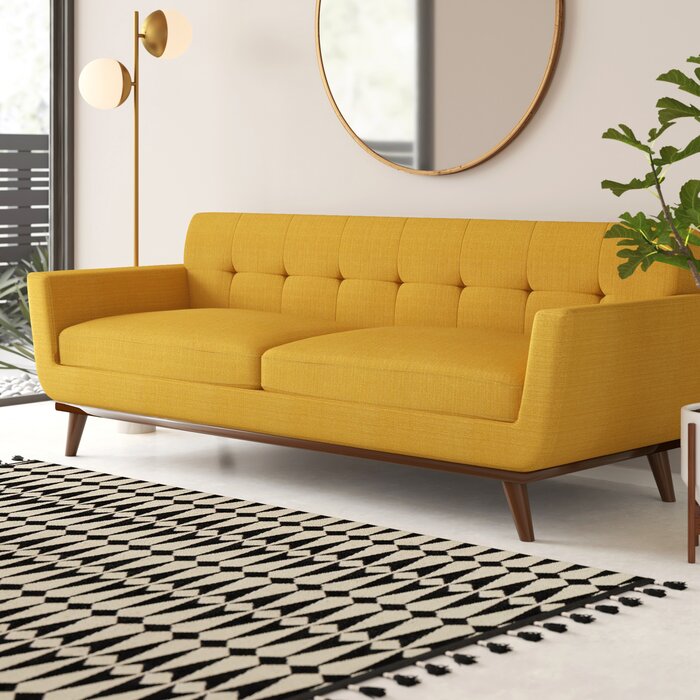 SOFA NỈ CHÂN GỖ TỰ NHIÊN LOMBARDY