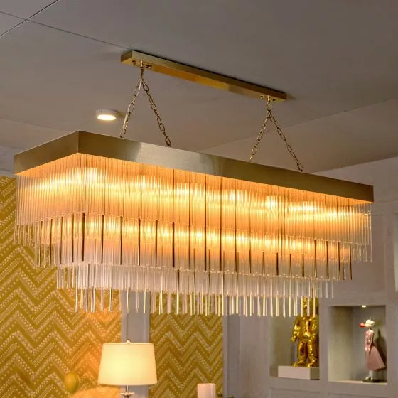 ĐÈN CHÙM LUXURY RECTANGULAR CRYSTAL CHANDELIER