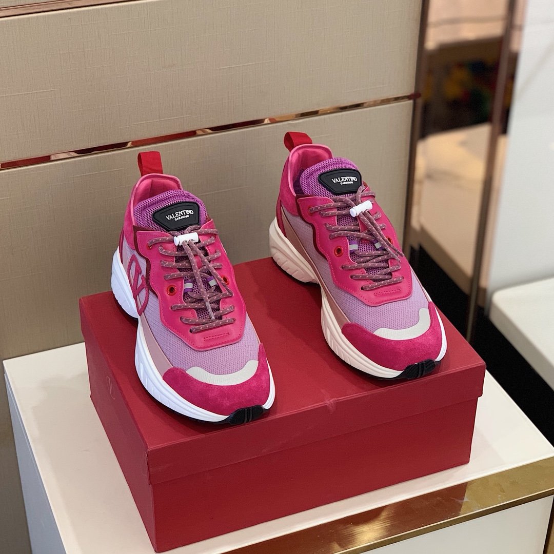 GIÀY VALENTINO V LOGO LEATHER SNEAKER SHOES AAA