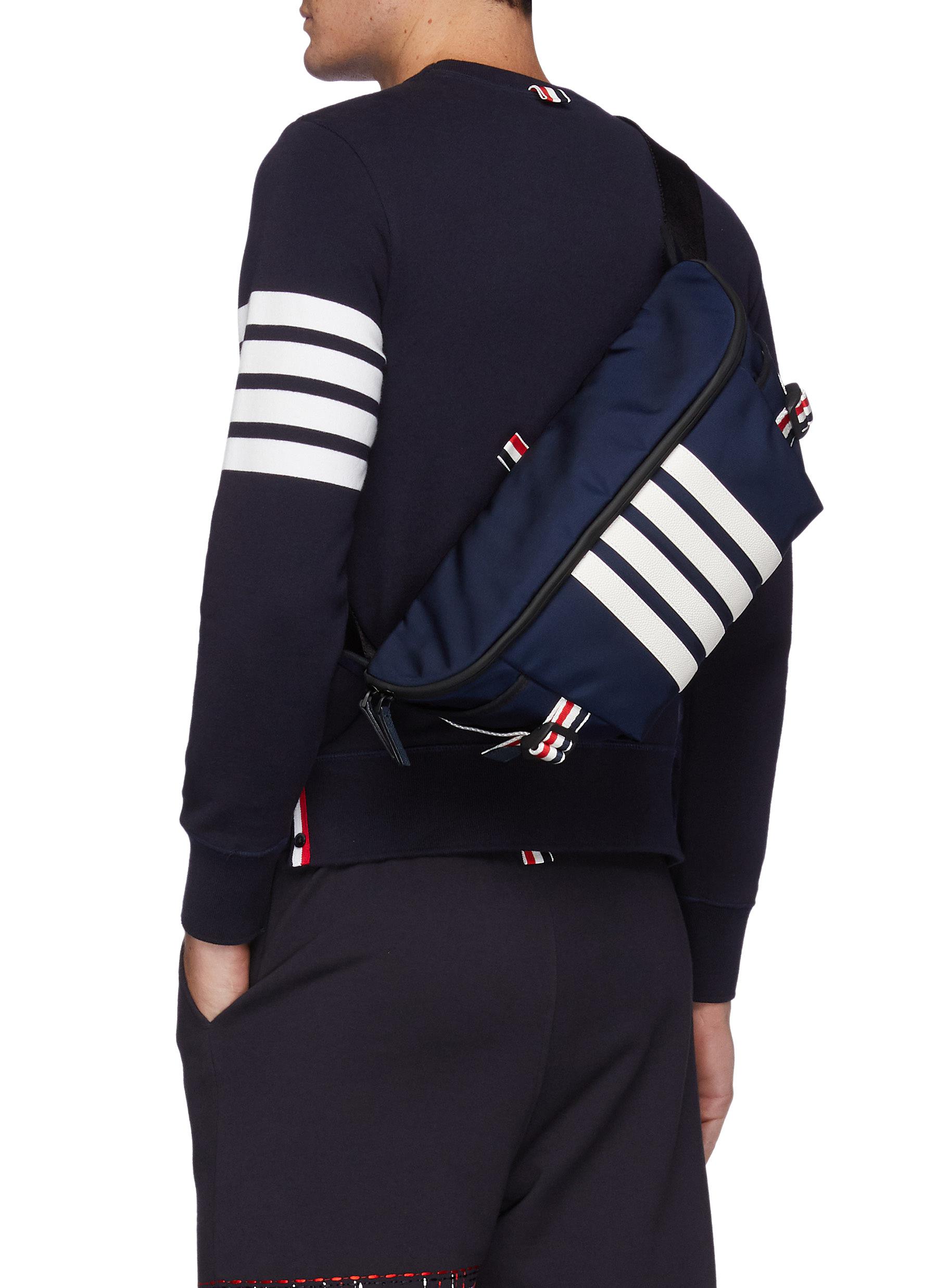 TÚI THOM BROWNE FOUR BAR STRIPE BUM BAG