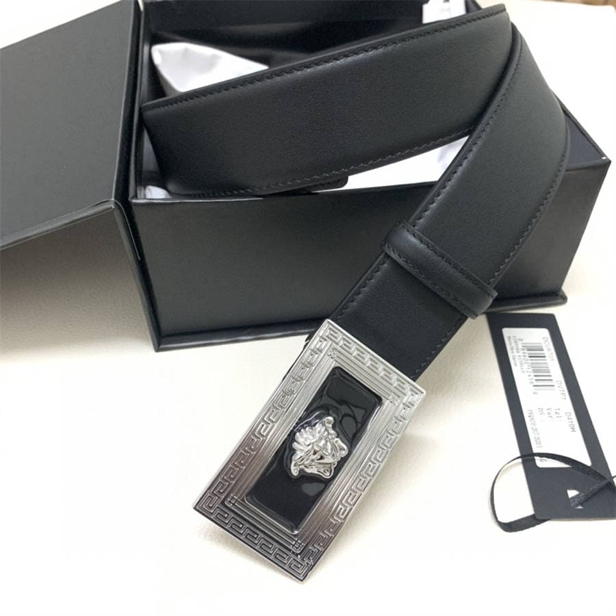 DÂY LƯNG VERSACE MEDUSA HEAD PLATED CALFSKIN LEATHER Khóa vàng
