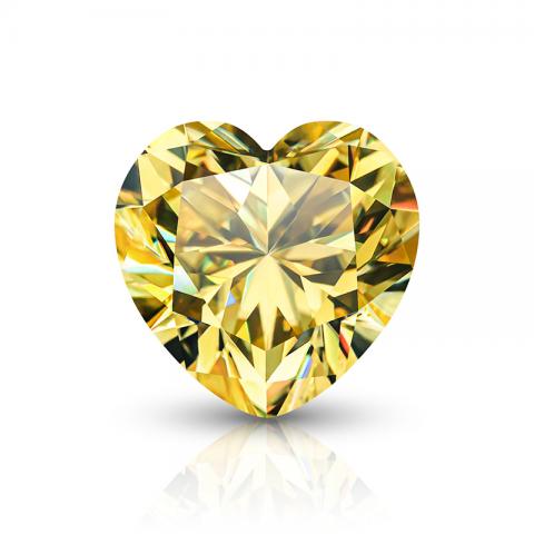 KIM MOISSANITE Màu Vàng VVS1 Heart Cut Moissanite Loose(giá liên hệ)