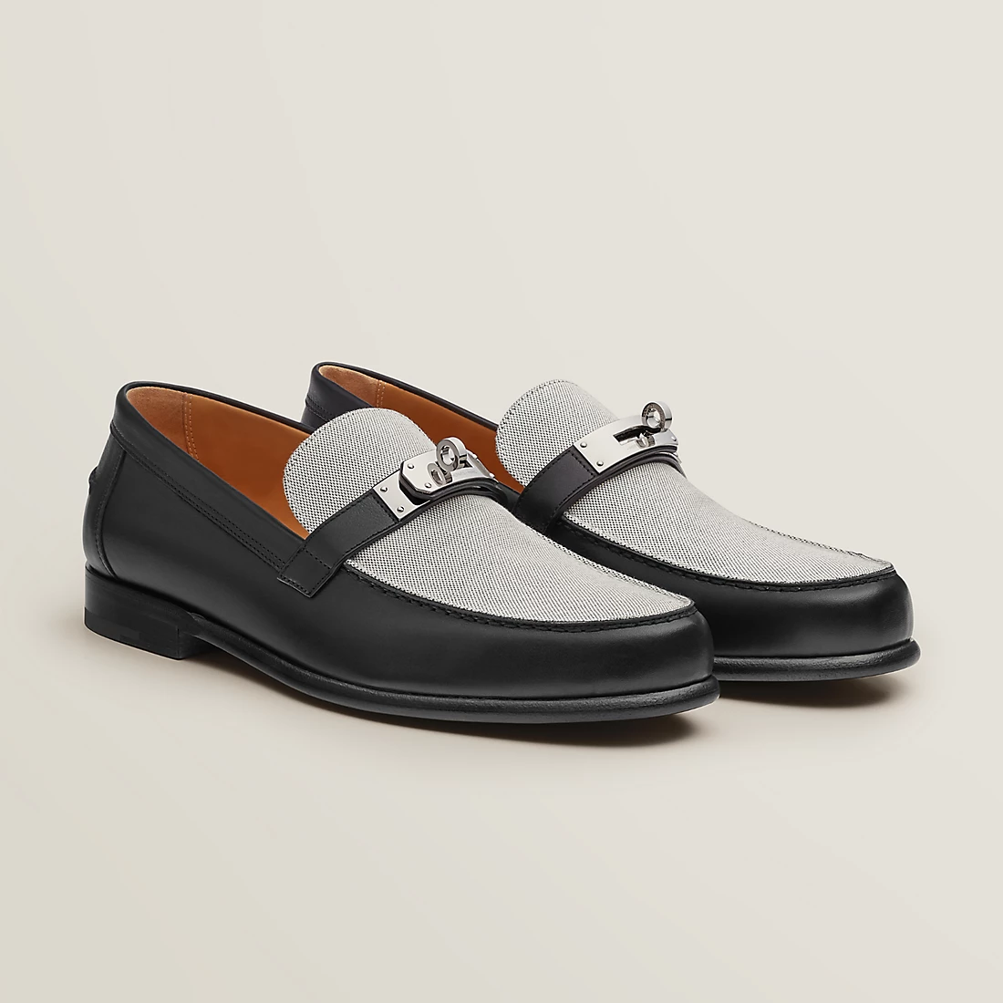 GIÀY HERMES DESTIN LOAFER COWHIDE DENIM LEATHER SS2022