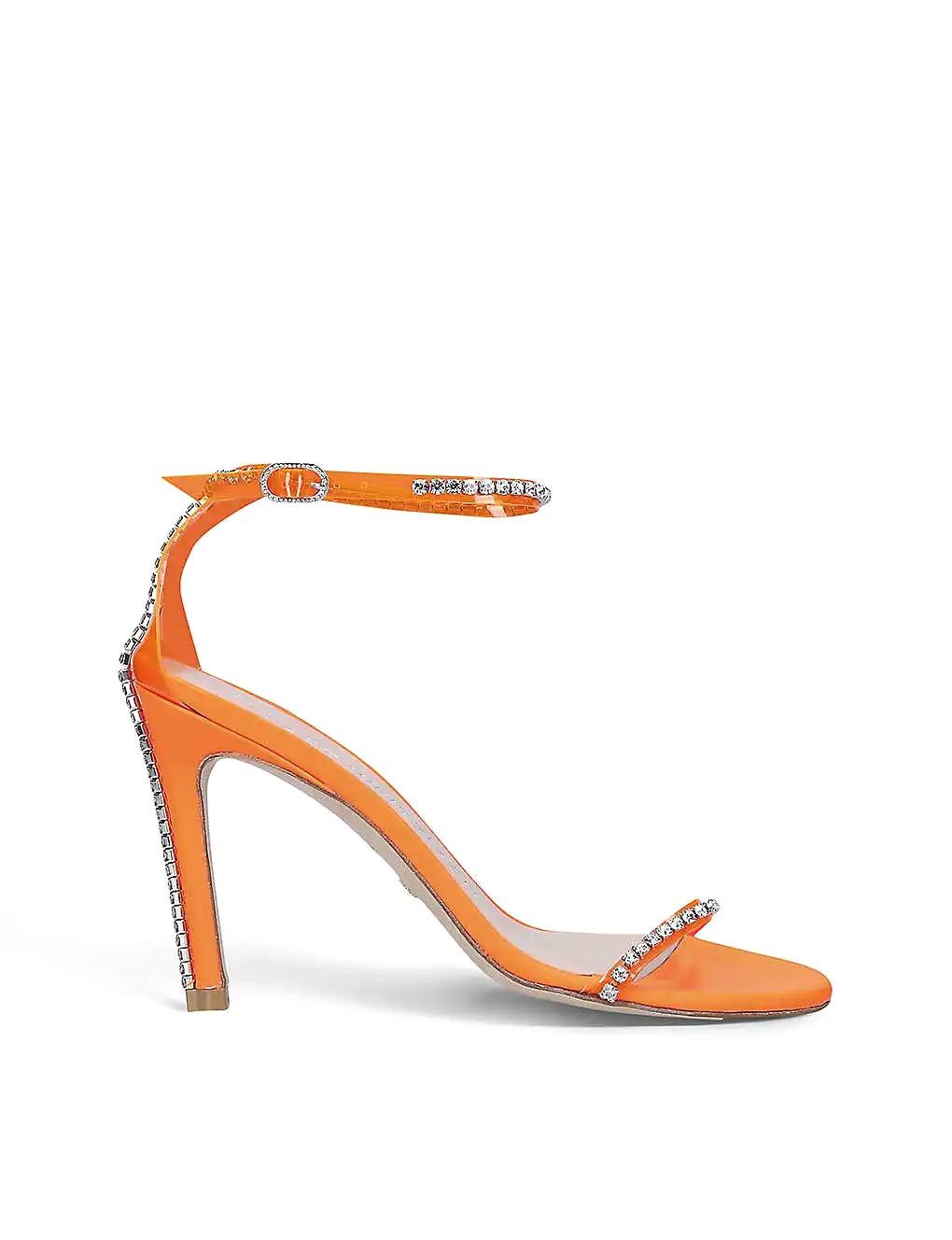 GIÀY STUART WEITZMAN Nudistcurve crystal-embellished leather sandals